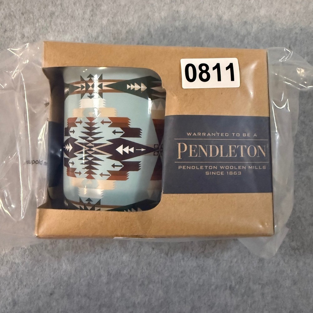 Pendleton Tucson Aqua Ceramic Mug 18oz Southwestern Geometric XC871-53538 NEW - Picture 4 of 4